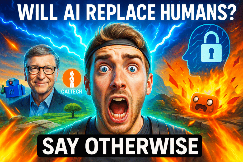 Illustration of human and AI collaboration with encryption visuals Illustration of human and AI collaboration with encryption visuals